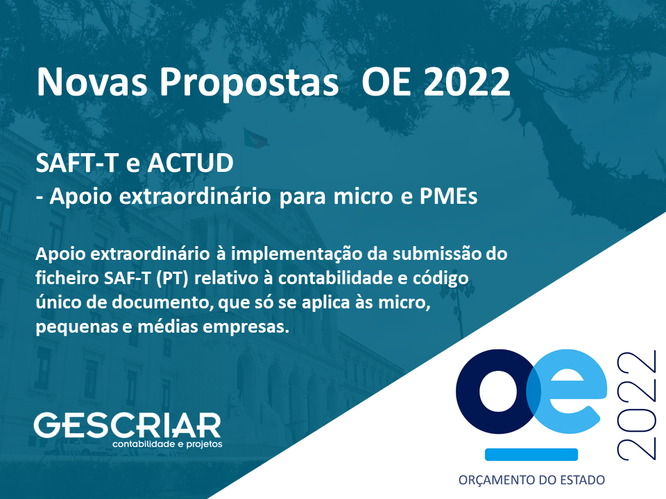 OE 2022: SAFT-T e ACTUD