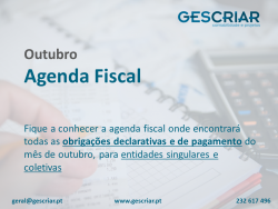 agenda fiscal outubro
