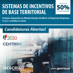 Sistema de Incentivos de Base Territorial | Coimbra e Leiria