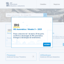 declarações do IRS